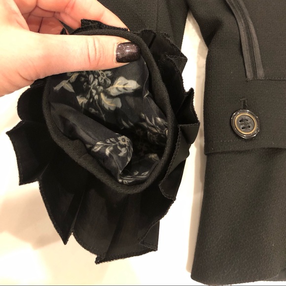 D&G Black Notched Collar Fitted Button Up Blazer SZ 42 4 6 - Picture 11 of 17